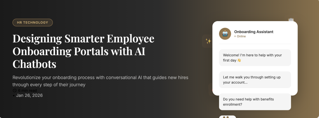 Designing Smarter Employee Onboarding Portals with AI Chatbots